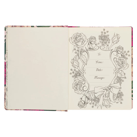 30040- Pink Floral Faux Leather Hardcover KJV My Creative Bible