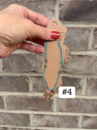 3817- Beaded Adjustable Ankle Bracelets *PICK COLOR*