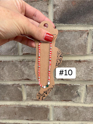 3817- Beaded Adjustable Ankle Bracelets *PICK COLOR*