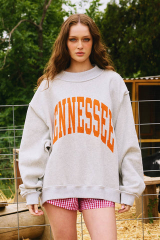 TENNESSEE & TN Reversible Mockneck | Heather Grey