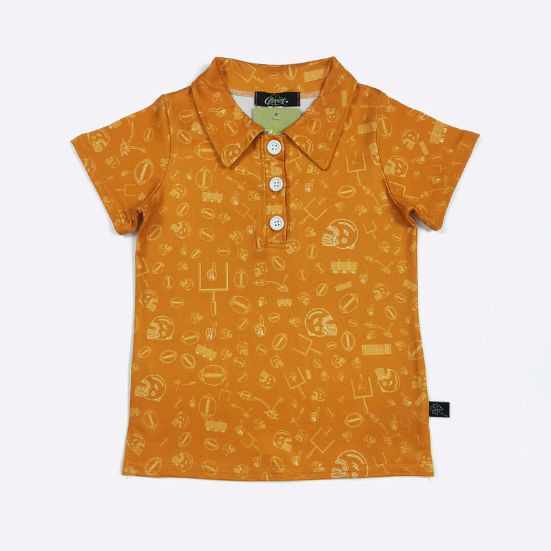 Orange Field Goal Boy Collar Shirt *KIDS - BOYS*