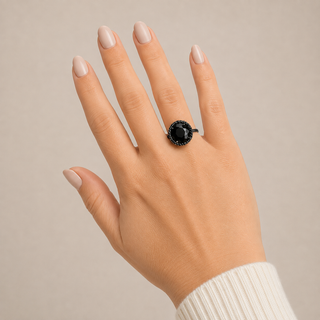 SERENA RING JET LIVEBOX | Rachel Marie Designs | PREORDER