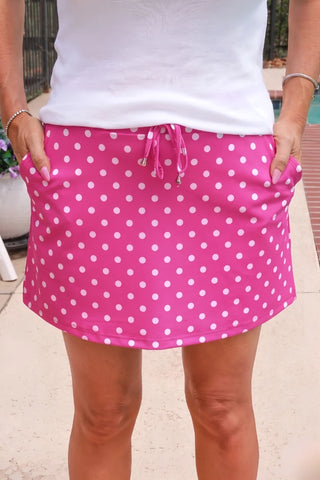 *PREORDER* Jess Lea Skort - Pink Polka Dot