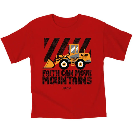 8824- Faith Can Move Mountains Kids Short Sleeve T-Shirt