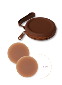 Silicone Travel Case + x1 Pair of "Headlight Hiders": Dusty Pink / 8cm / Light Tint