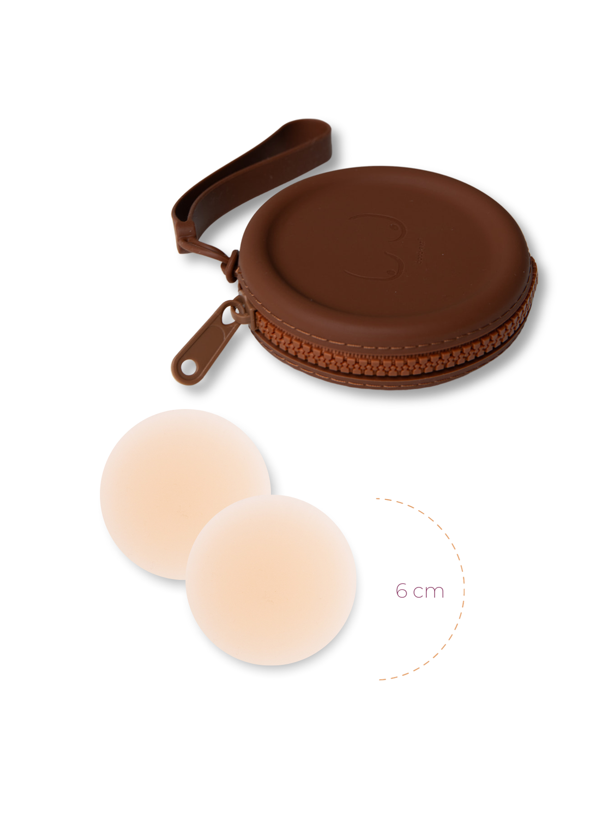 Silicone Travel Case + x1 Pair of "Headlight Hiders": Dusty Pink / 8cm / Light Tint