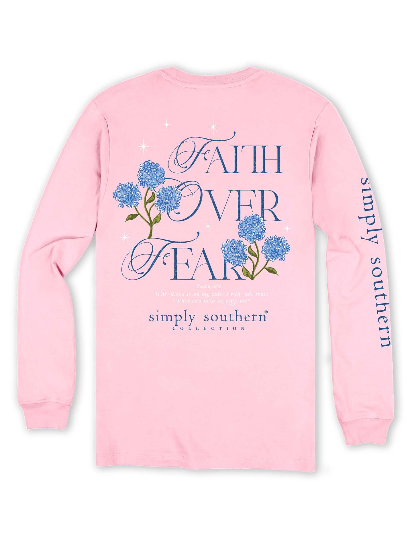 3453- Faith Over Fear Long Sleeve Simply Southern T-Shirt