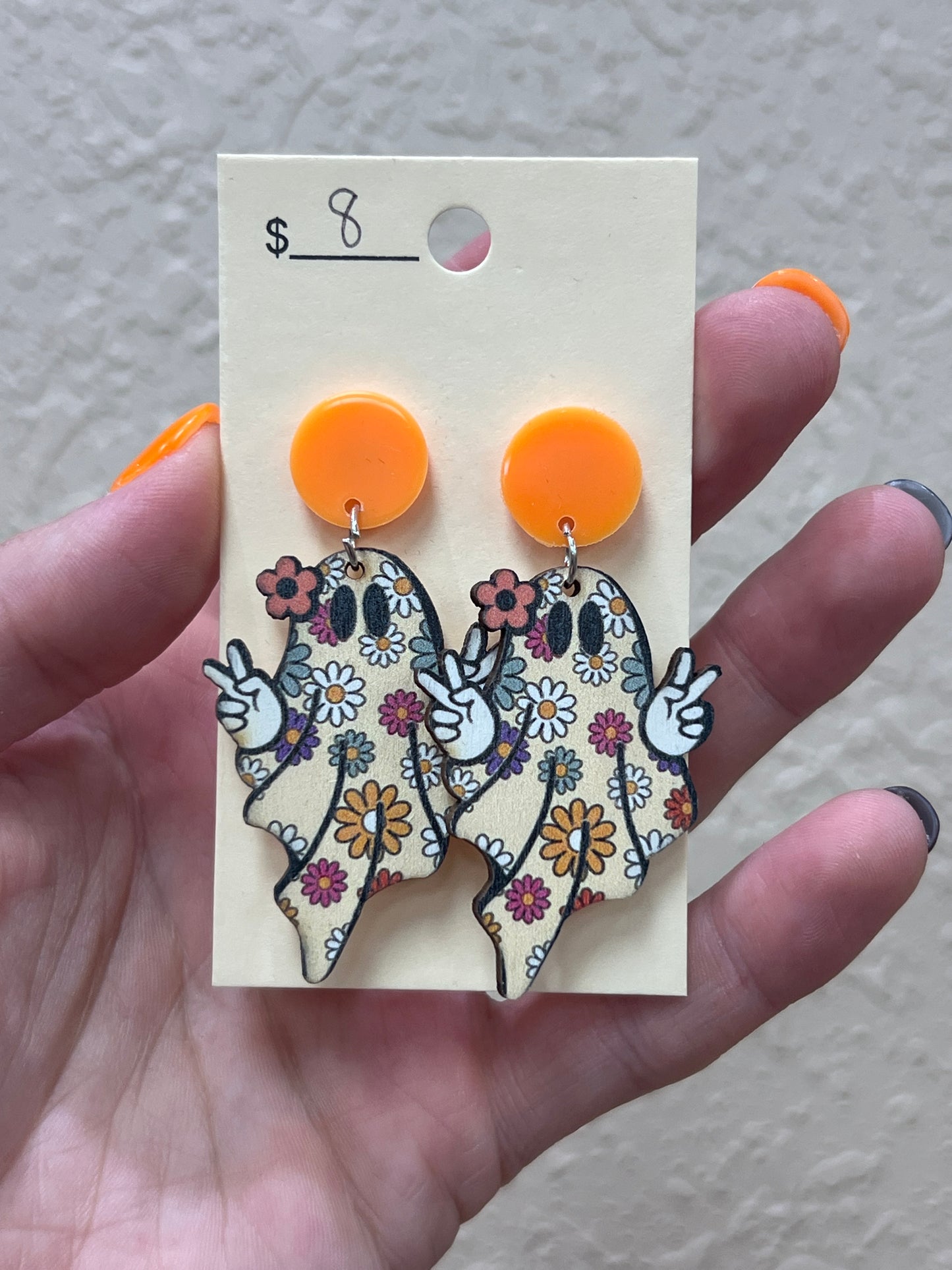 2847- Flower Ghost Earrings