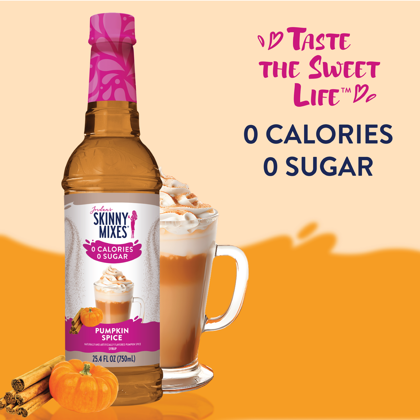 3808- Sugar Free Pumpkin Spice 750ml - Skinny Syrup