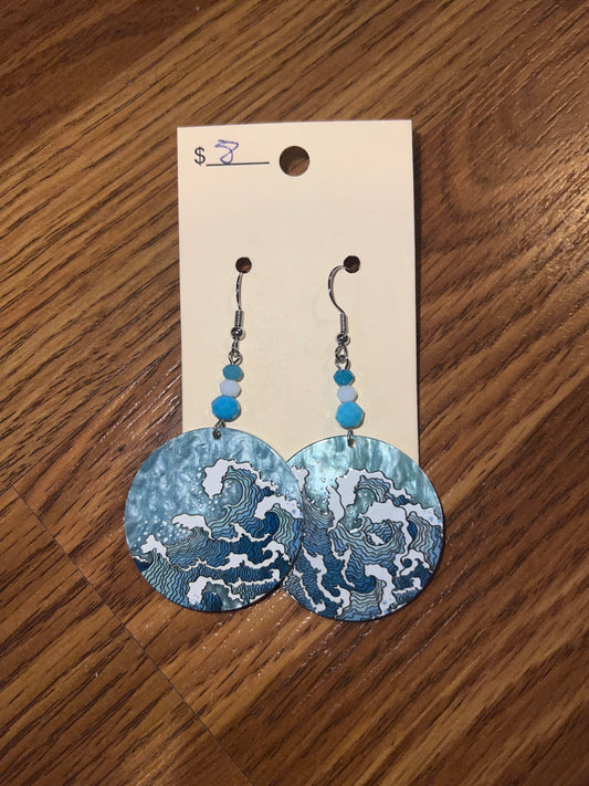 3208- Wave Acrylic Earrings