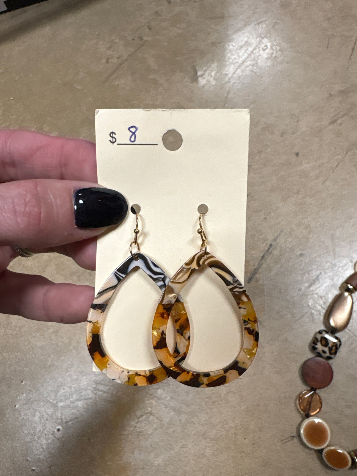 Multi Animal Print Teardrop Earrings