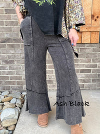 Exposed-Seam Flare Hem Pants with Pockets by Zenana *MULTIPLE COLORS*