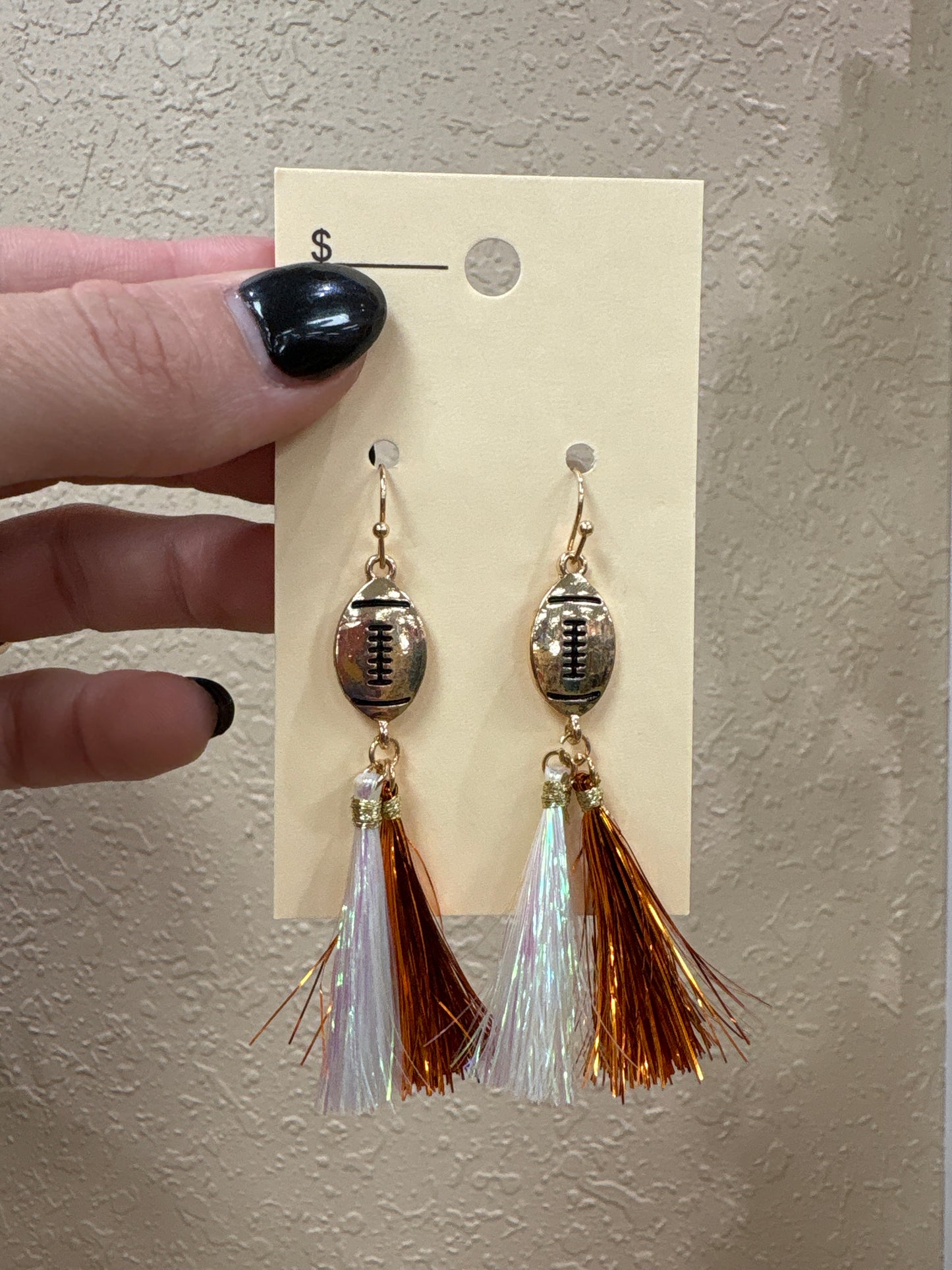 3467- Football Fringe Earrings *TN COLLECTION*