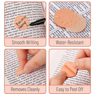 Transparent Sticky Notes, 560 Pcs, Pastel Colors, Round