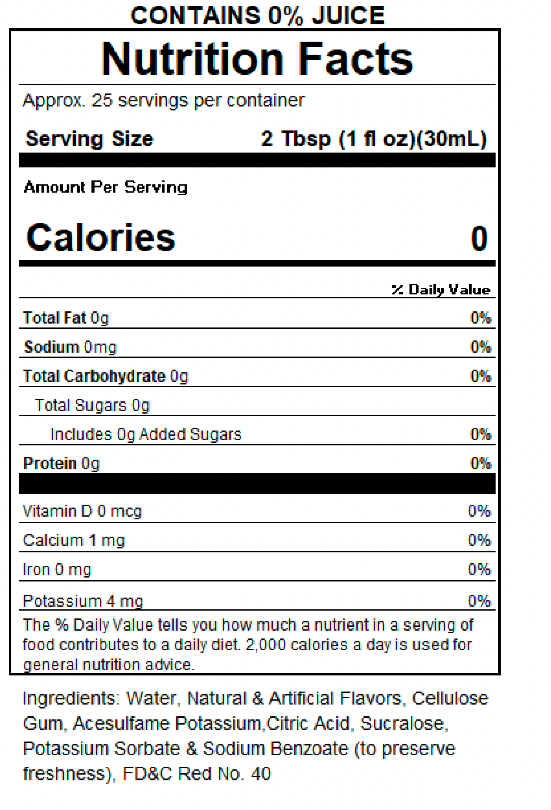 Sugar Free Strawberry 750ml - Skinny Syrup
