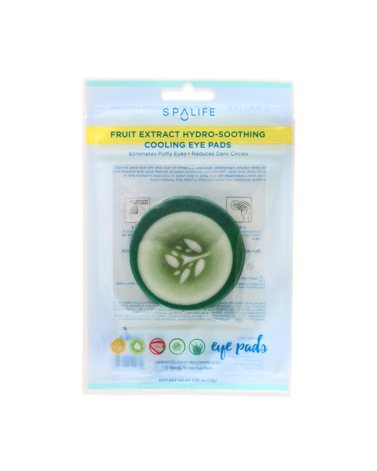 20417- Cucumber Soothing Spa Cooling Eye Pads - 12 Pads Per Pack