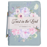 Bible Cover Fashion Teal Trust Prov. 3:5: Large