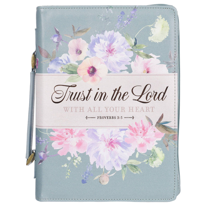 Bible Cover Fashion Teal Trust Prov. 3:5: Large