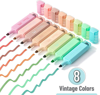 Vintage Highlighters 8 Pack Chisel Tip