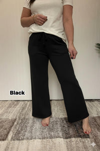 Scuba Cropped Wide Leg Pants by Rae Mode