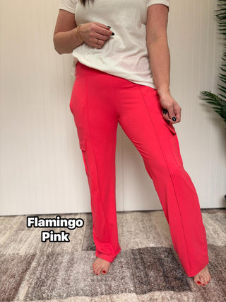 Butter Soft Straight Leg Cargo Pants by Rae Mode *5 colors*