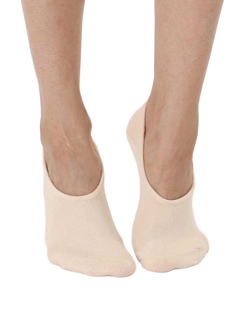No-Show Liner Socks - Solid Beige / Nude