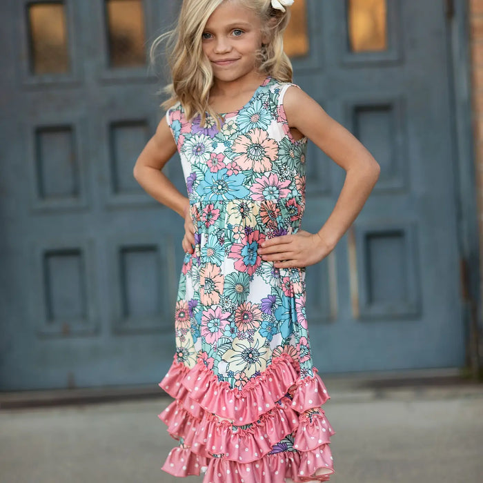 Spring Pastel Maxi Dress w/ Ruffles *KIDS*