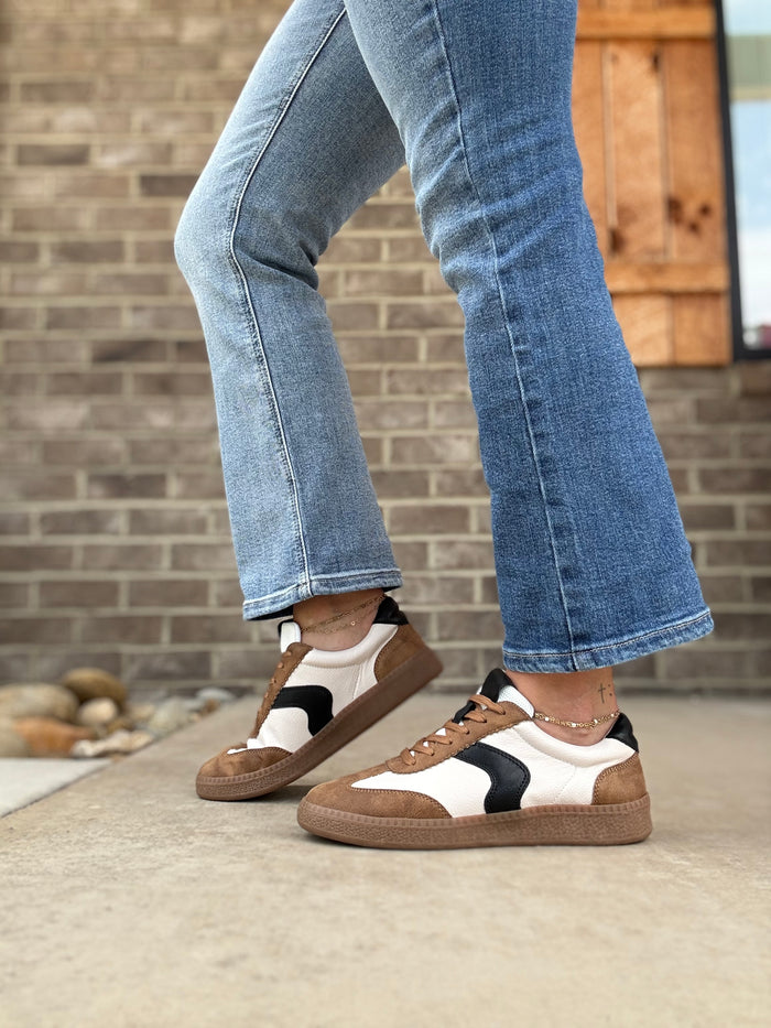 Tan Combo Spoiler Alert Sneakers by Corkys Footwear