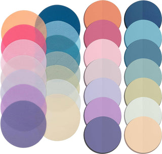 Transparent Sticky Notes, 560 Pcs, Pastel Colors, Round