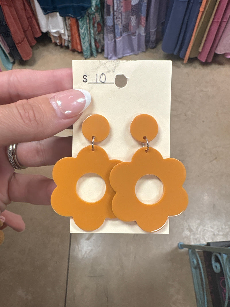 Caramel Flower Earrings