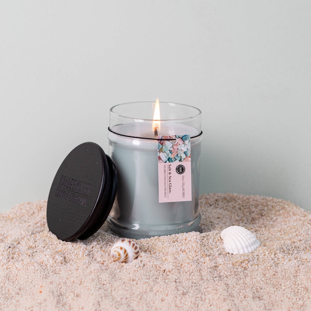 New! Salt & Sea Glass 8oz Jar Candle
