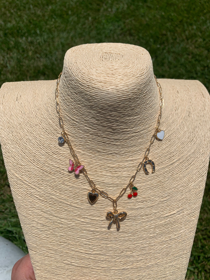 Golden Sweetheart Charm Necklace