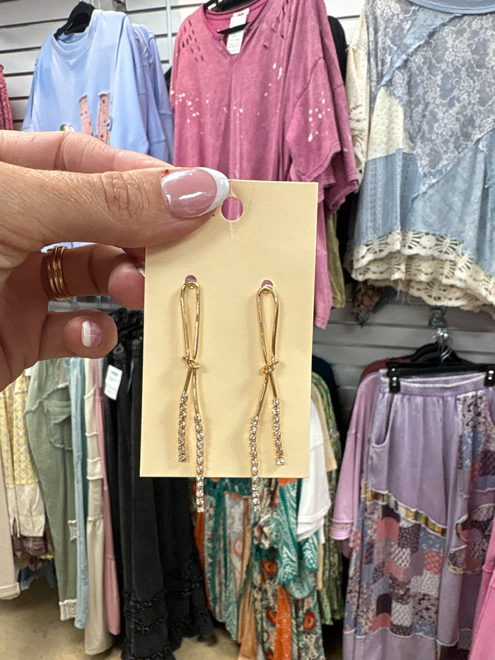 Gold Hoop w/ Diamond Stud Earrings