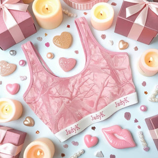 Arya Bralette Valentine Print Collection | JadyK: Leopard Cherry