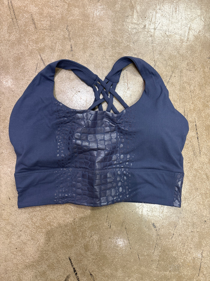 (4) Vintage Denim w/ Leopard Detail Sports Bra *FINAL SALE* DOOR BUSTER*