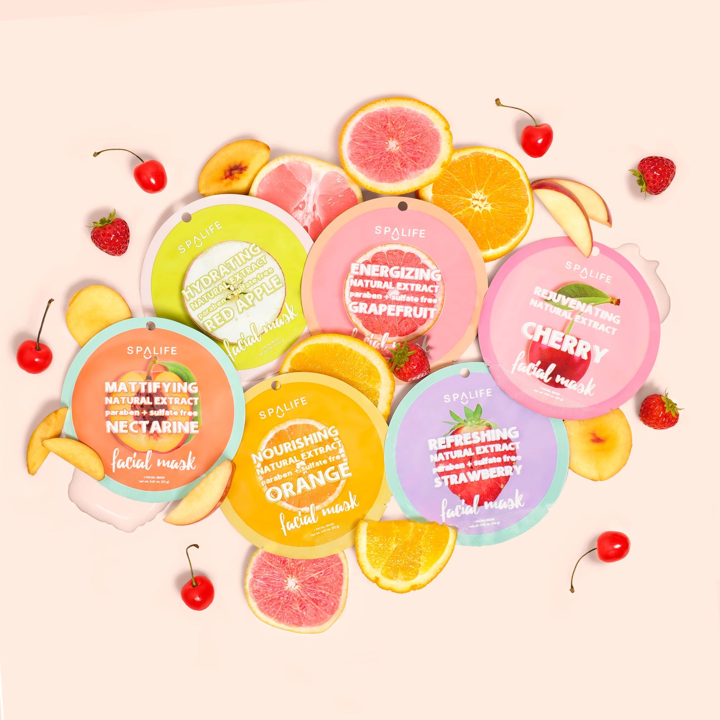 SpaLife Fruit Facial Sheet Masks - Skincare Set