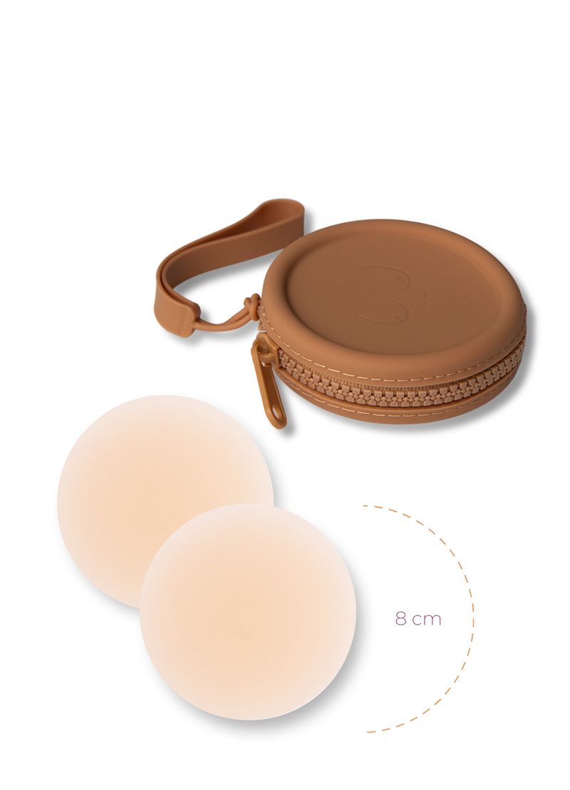 Silicone Travel Case + x1 Pair of "Headlight Hiders": Dusty Pink / 8cm / Light Tint