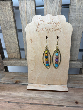 Aasha Kantha Handcrafted Shallow Hoop Dangle Earrings