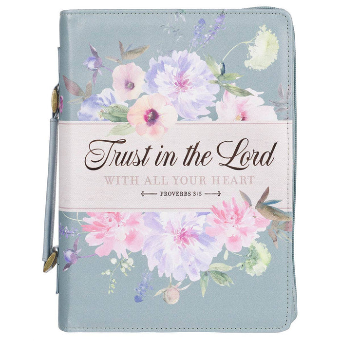 Bible Cover Fashion Teal Trust Prov. 3:5: Large
