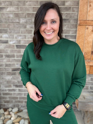 Scuba Cuffed Crewneck Pullover & Pants Set by Zenana *MULTIPLE COLORS*