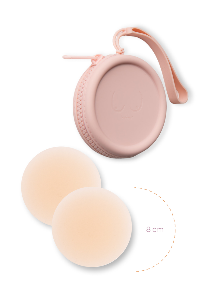 Silicone Travel Case + x1 Pair of "Headlight Hiders": Dusty Pink / 8cm / Light Tint