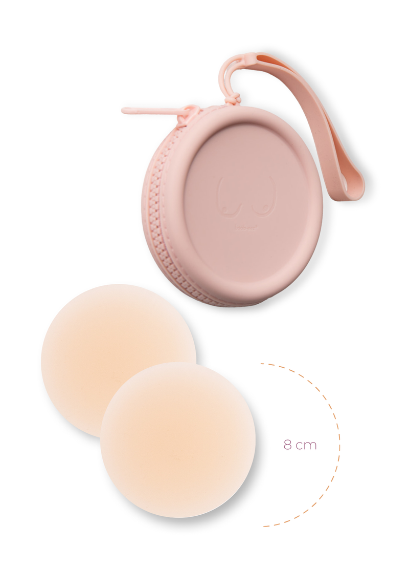 Silicone Travel Case + x1 Pair of "Headlight Hiders": Dusty Pink / 8cm / Light Tint