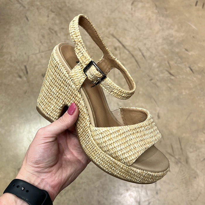 1001- Raffia Cheers Heels by Corkys - FINAL SALE