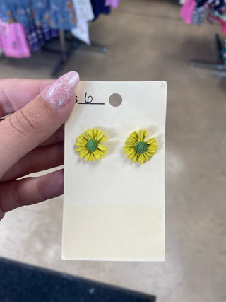 Yellow Daisy Earrings