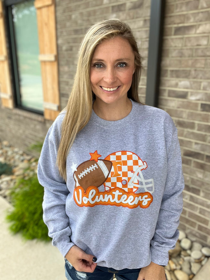 10084- Volunteers Football & Helmet Sweatshirt *TN COLLECTION*