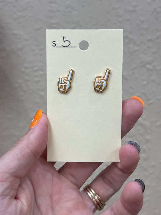 2955- #1 Orange Stud Earrings *TN COLLECTIONS*