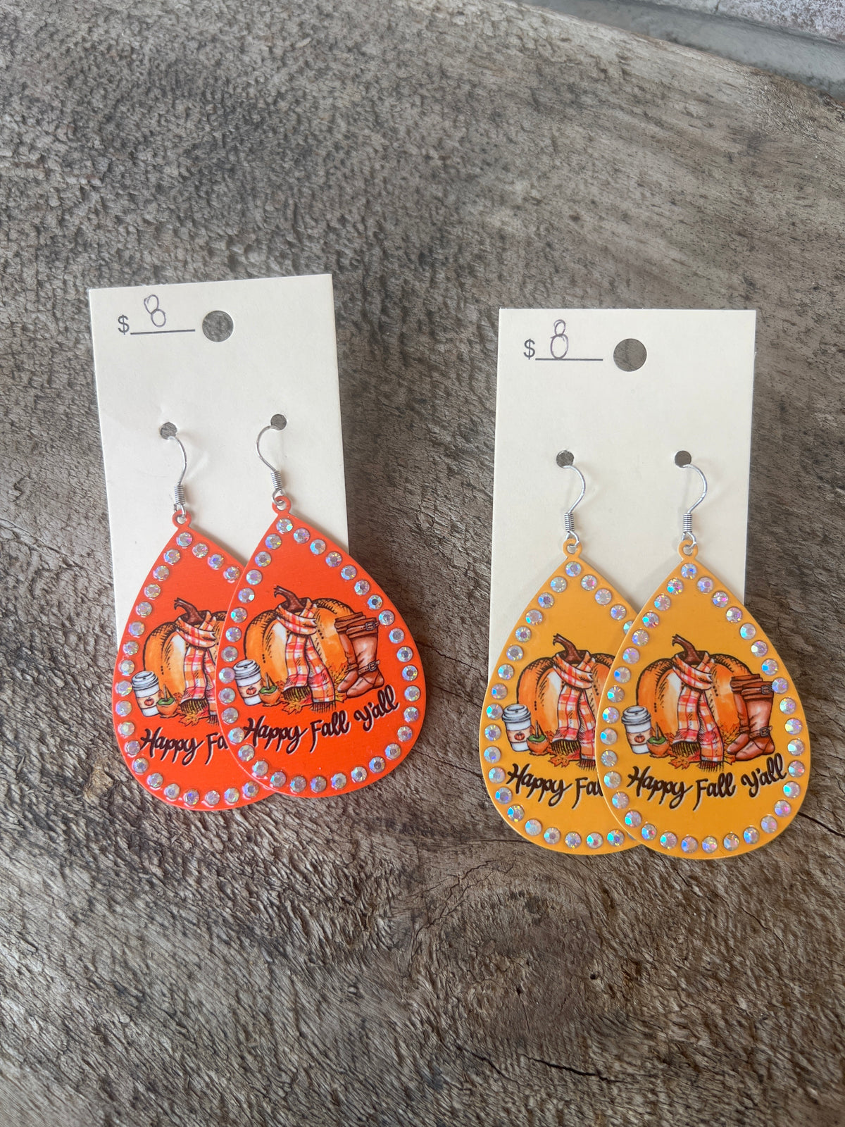 2773- Happy Fall Beaded Y’all Earrings