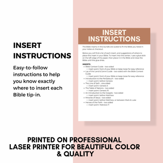 *Boho Bible Inserts*REORDERED — arrival is around 3/30!