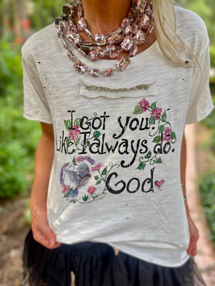 2352- I Got You Distressed Graphic Tee