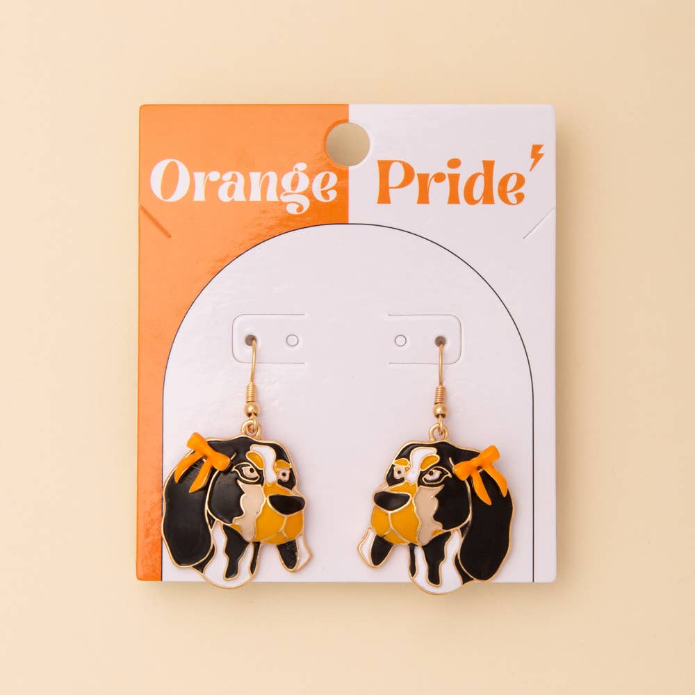 Game Day Dog with Bow Dangle Earrings *TN COLLECTION*